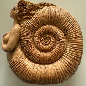 5” tall Hallow Resin Mermaid Sculpture